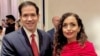 Sekretari amerikan i Shtetit, Marco Rubio, dhe presidentja e Kosovës, Vjosa Osmani, gjatë takimit të tyre në SHBA. 