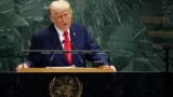 Президент США Дональд Трамп выступает с речью на 80-й сессии Генассамблеи ООН, 23 сентября 2025 года