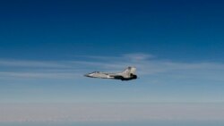 Снимок, опубликованный шведскими воздушными силами: российский МиГ-31 летит над Балтийским морем после того, как он нарушил воздушное пространство Эстонии. 19 сентября 2025 года