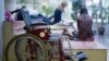 Russia -- Russia. Moscow. Wheelchair at school for sick children and children with disabilities