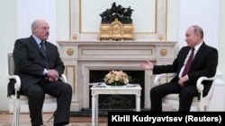 Բելառուսի և Ռուսաստանի նախագահներ Ալեքսանդր Լուկաշենկոն և Վլադիմիր Պուտինը հանդիպել են Կրեմլում, Մոսկվա, 29 դեկտեմբերի, 2018թ.