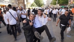 Hasidic Jews celebrate Rosh Hashanah in the Ukrainian city of Uman on September 24.