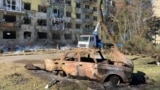 The aftermath of A Russian air strike on Druzhkivka, Donetsk region, Ukraine, on September 23.