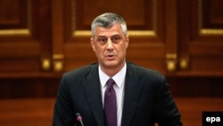 Kryeministri në largim i Kosovës, Hashim Thaçi.