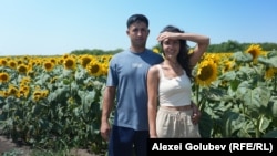 Cristina Bejereanu and her husband, Dumitru, on their farm in Leova district, southwestern Moldova