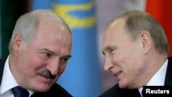 Аляксандар Лукашэнка і Ўладзімер Пуцін