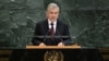 Президент Узбекистана Шавкат Мирзиёев во время выступления на сессии Генеральной Ассамблеи ООН. Фото с сайта президента Узбекистана