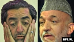 حامد کرزی و عبدالله عبدالله، دو رقیب انتخابات ریاست جمهوری افغانستان